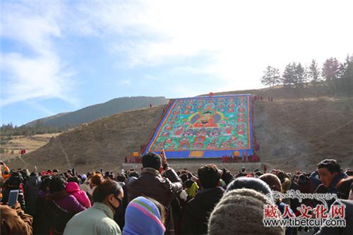 甘肃夏河拉卜楞寺正月十三举行瞻佛法会