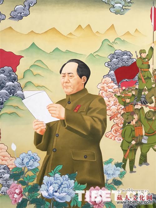 扎西多杰巨幅唐卡《世界伟人——毛泽东》即将问世