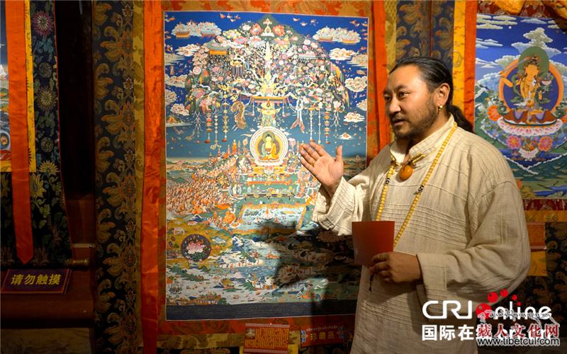 四川甘孜州："藏文化百科全书"郎卡杰唐卡获新生