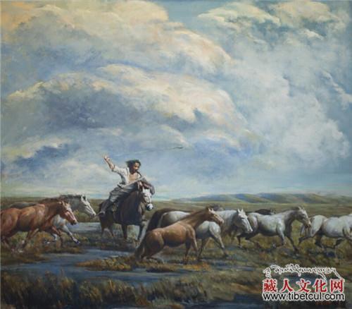 桑吉才让油画获得第八届敦煌文艺奖美术类二等奖